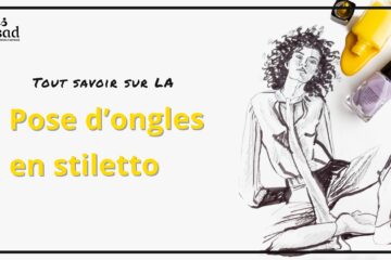 pose ongle en forme stiletto