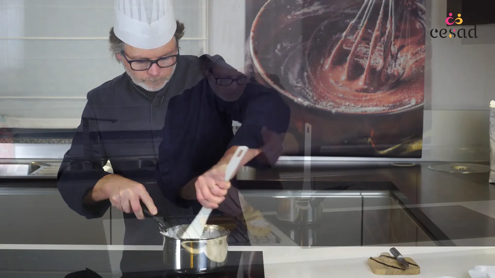 Préparation de la crème pâtissière