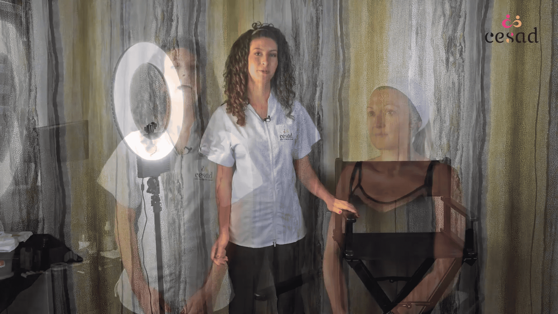 Préparation de la cliente avant le maquillage